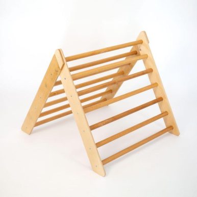 Τρίγωνο Αναρρίχησης Pikler ClimbMe – Λευκό / Φυσικό ξύλο